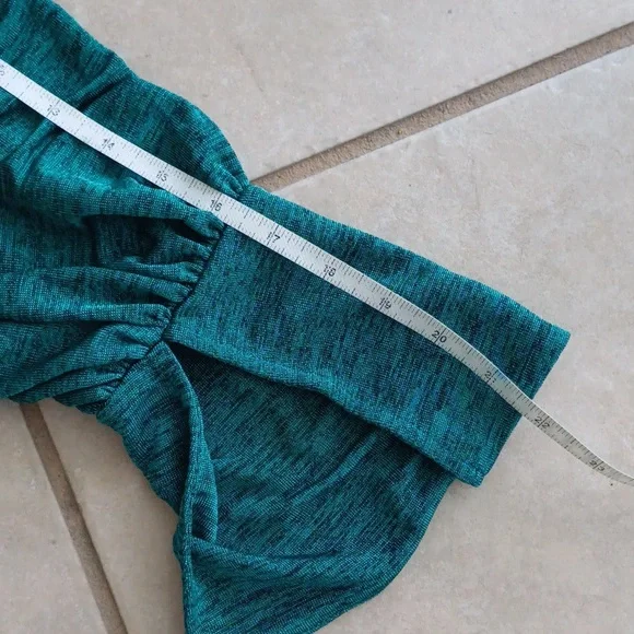 Free People Killer Queen Tee Top in shimmer green St. Patricks Day M - Picture 10 of 12